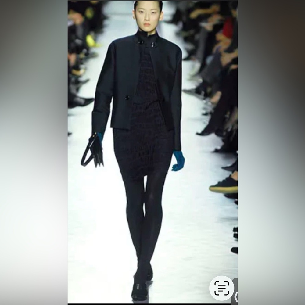 Yves Saint Laurent Runway Alpaca Silk Wool Dress. Made In Italy.